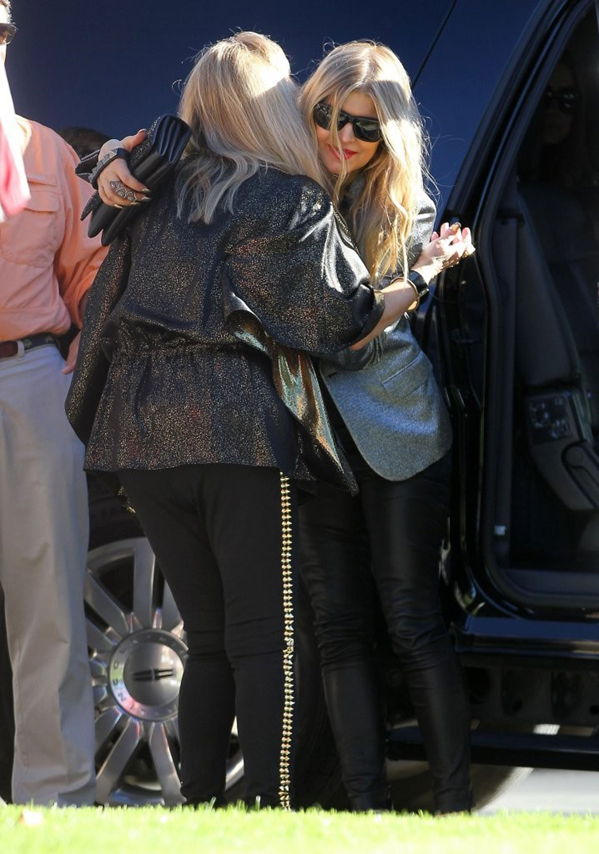 Fergie heads to a Christmas Day family gathering