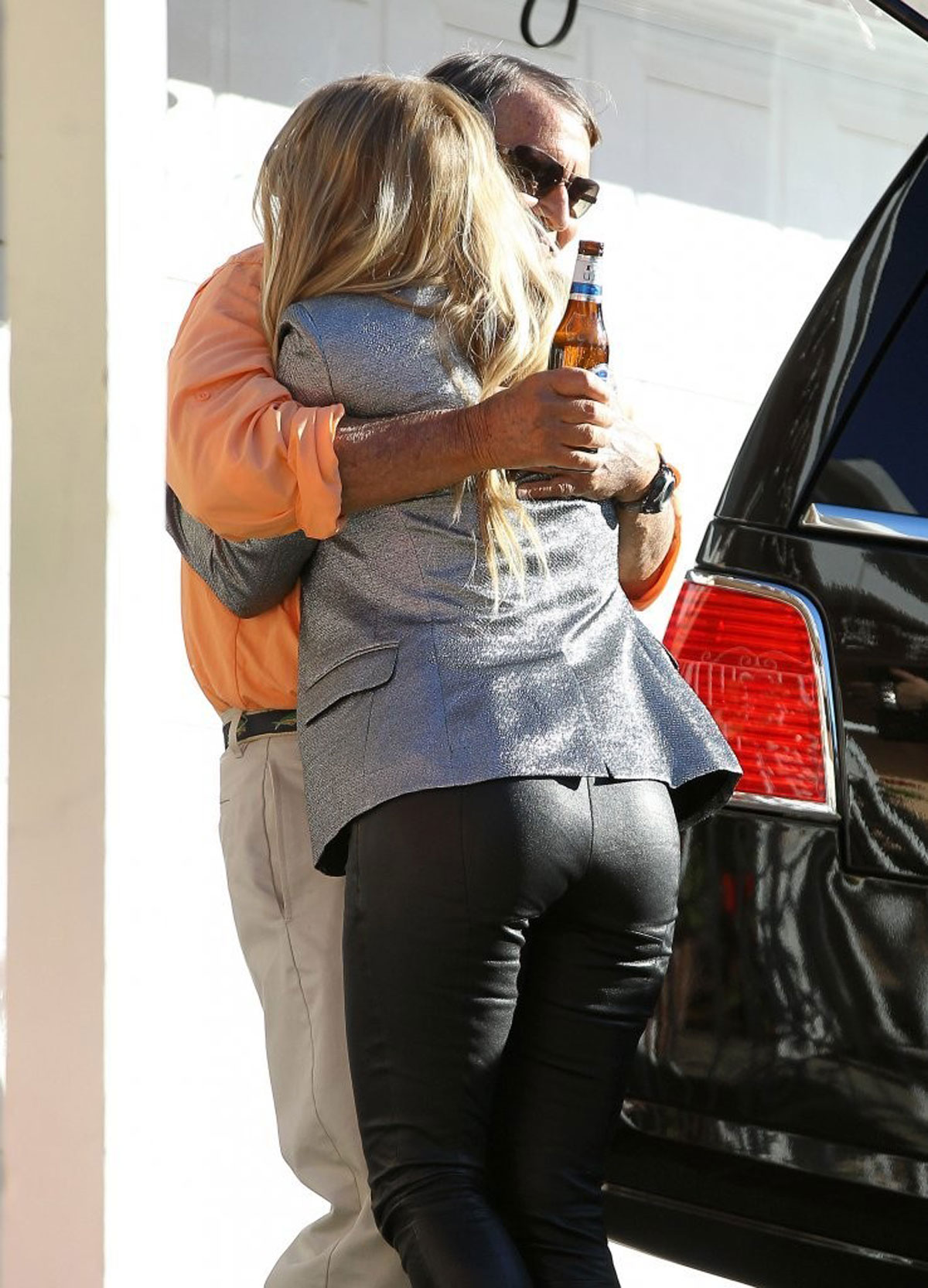 Fergie heads to a Christmas Day family gathering