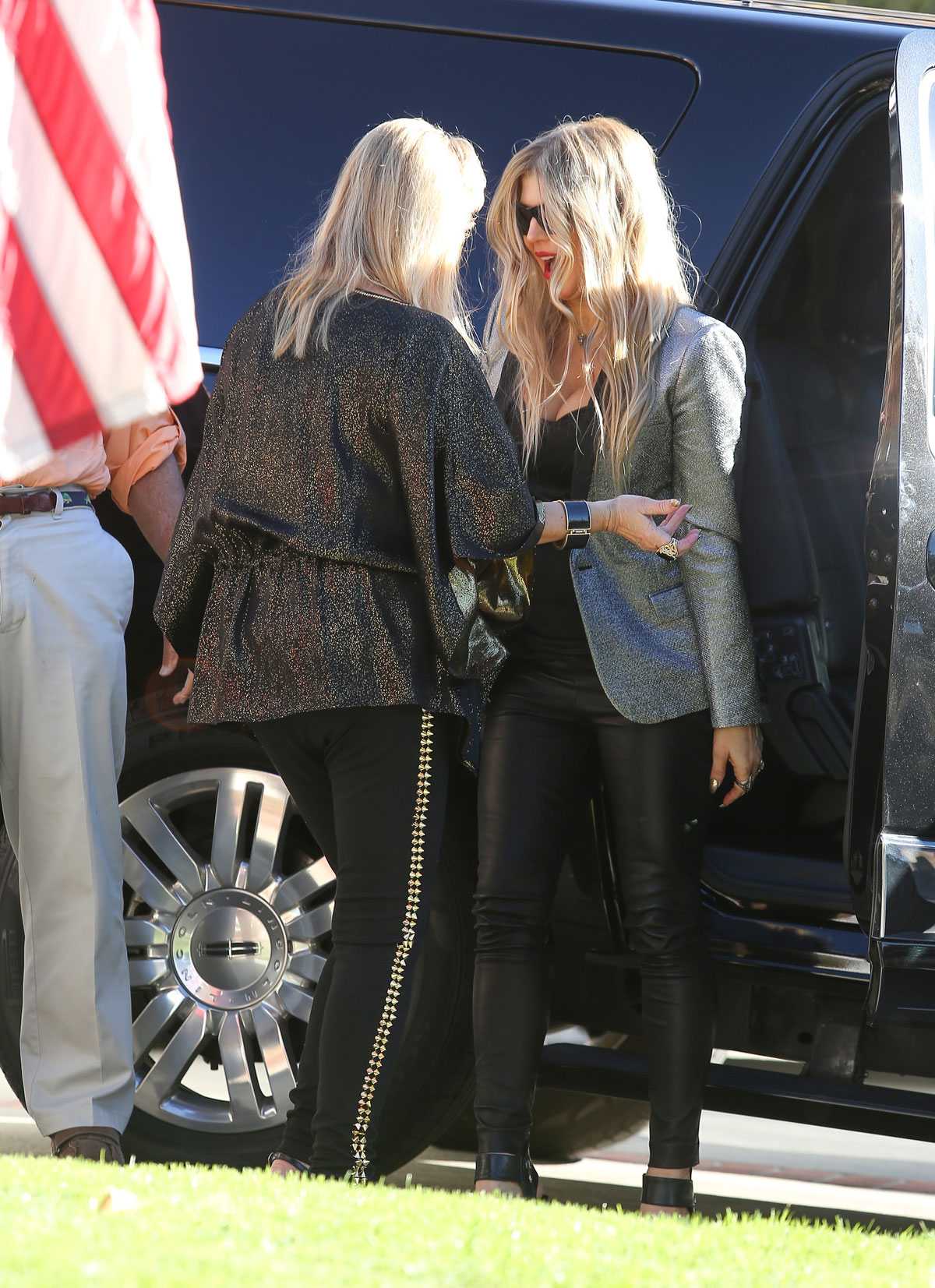 Fergie heads to a Christmas Day family gathering