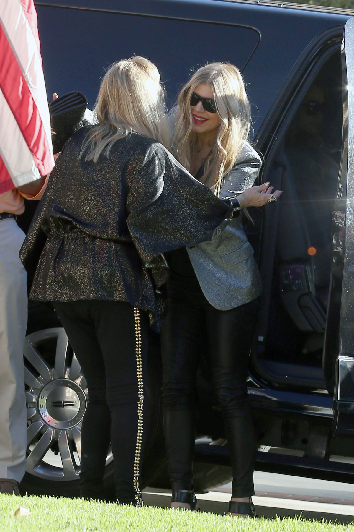 Fergie heads to a Christmas Day family gathering