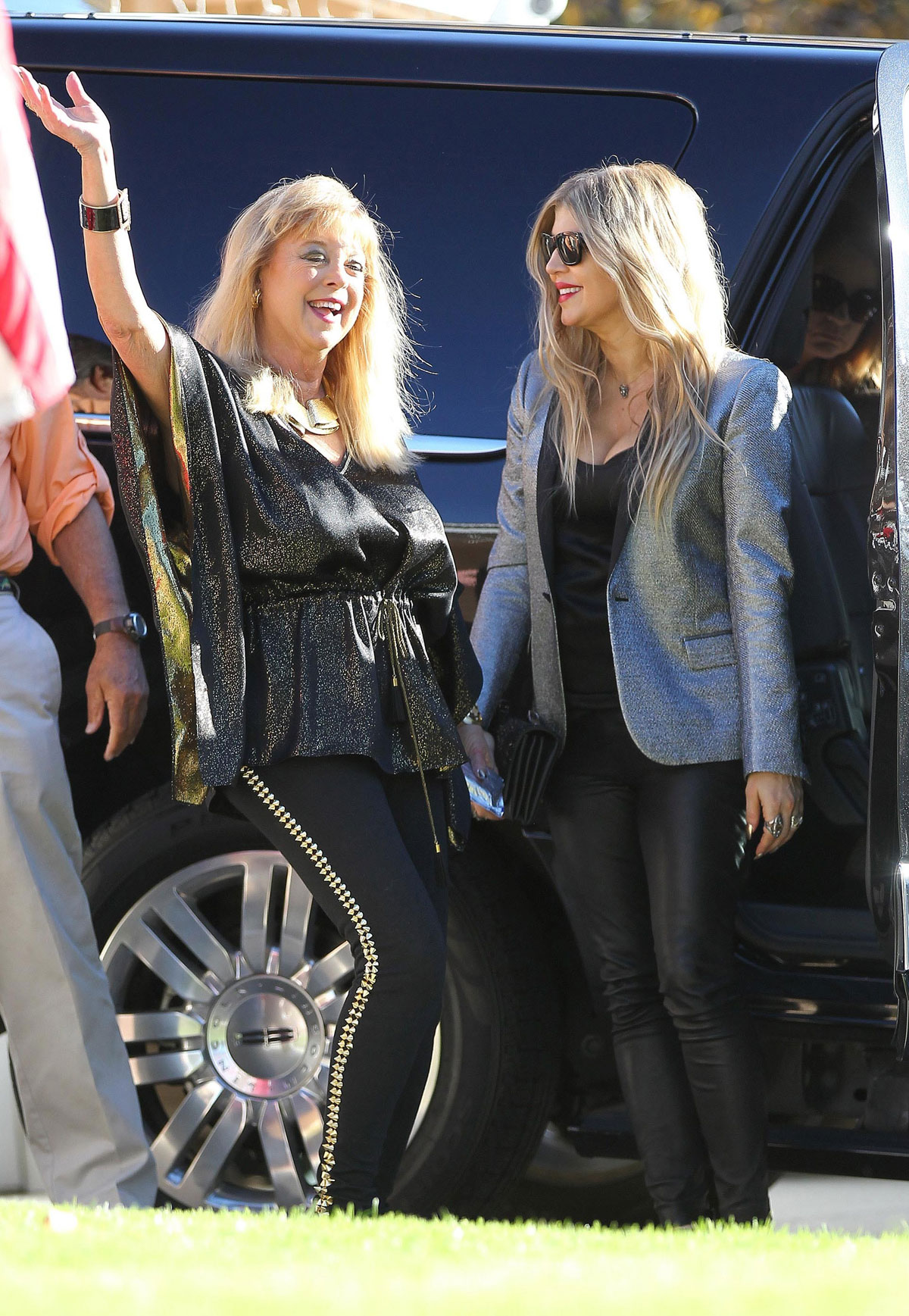 Fergie heads to a Christmas Day family gathering