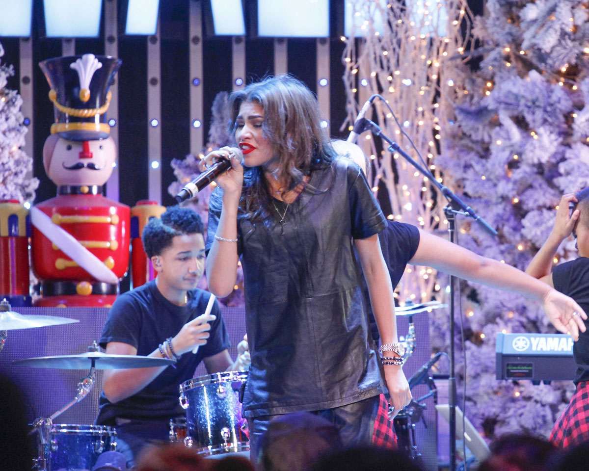 Zendaya Coleman performs at AMP Radio’s Toys For Teens drive