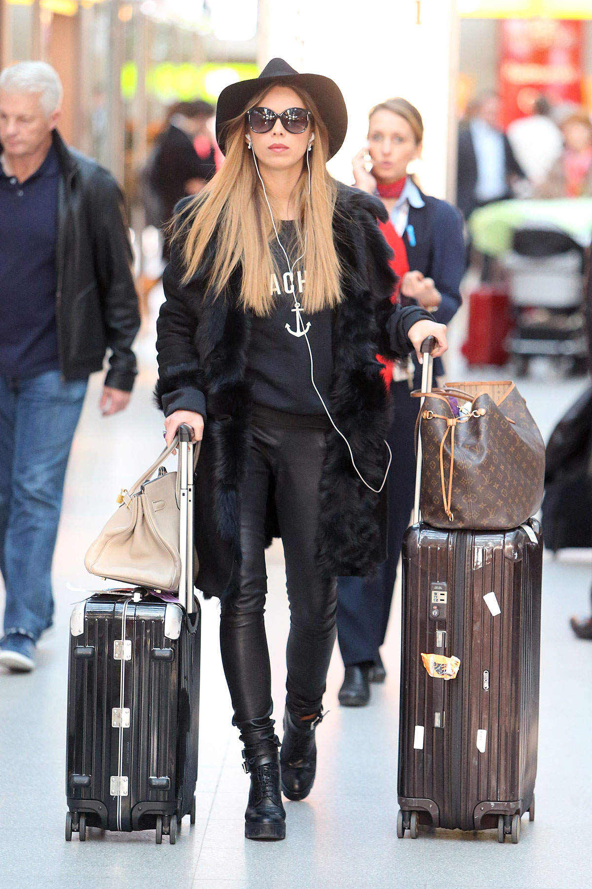 Liliana Matthaus at Tegel Airport in Berlin