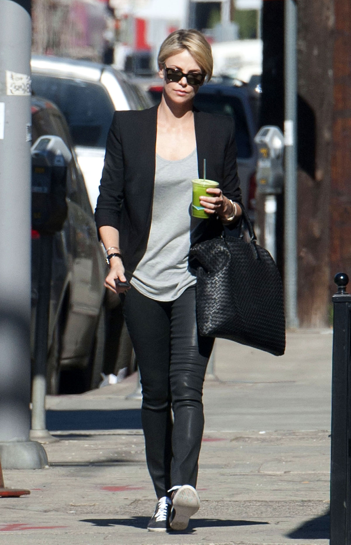 Charlize Theron runs errands in West Hollywood