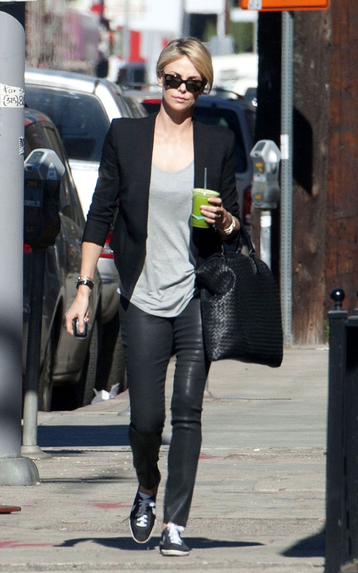 Charlize Theron runs errands in West Hollywood