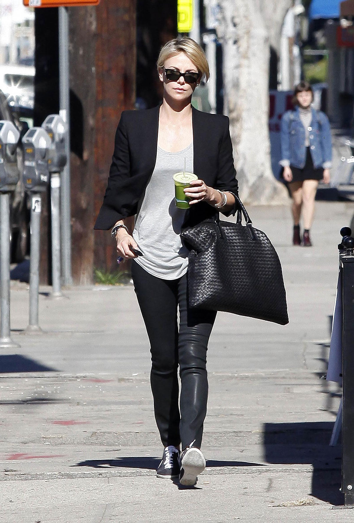 Charlize Theron runs errands in West Hollywood