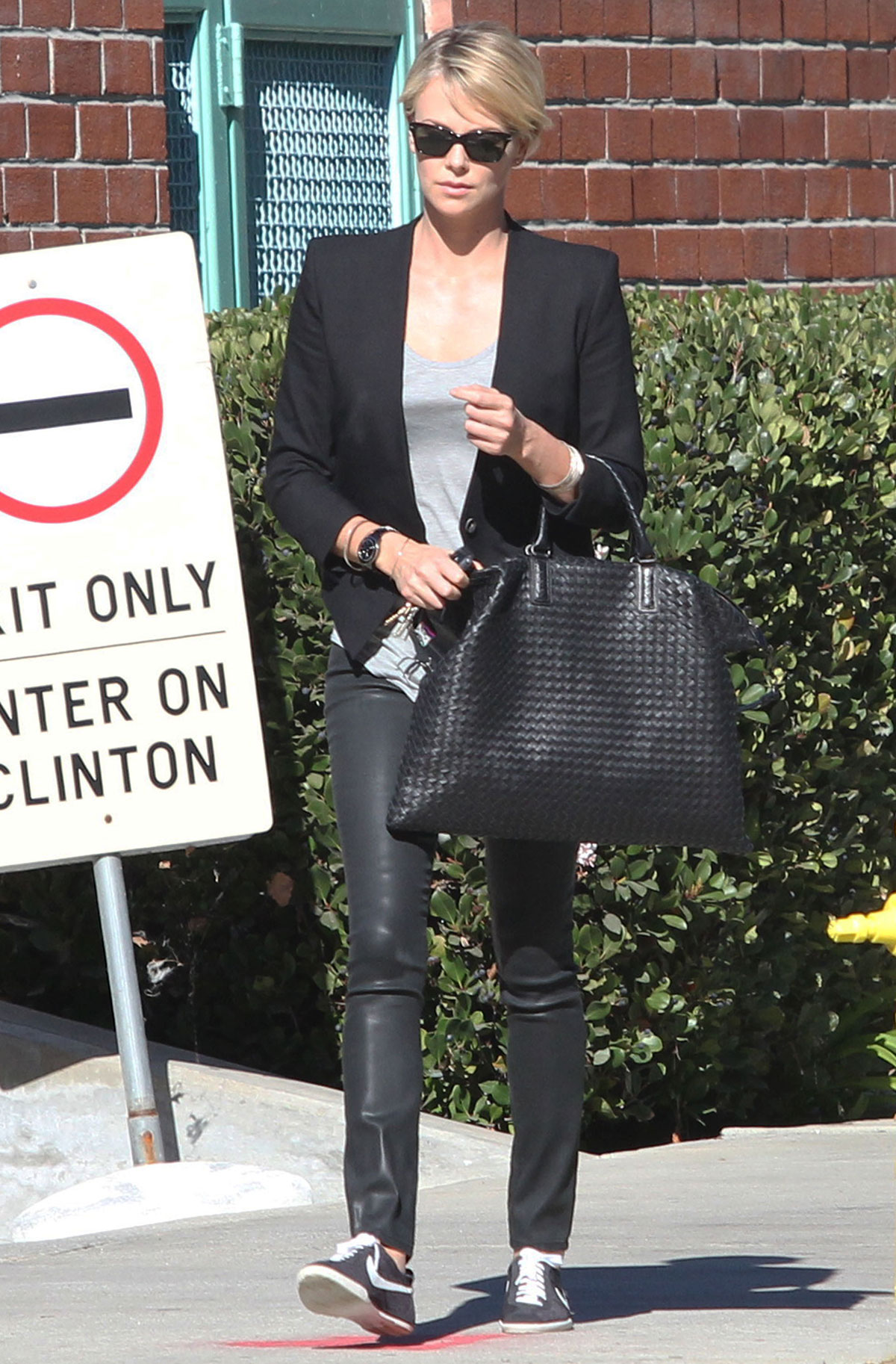 Charlize Theron runs errands in West Hollywood