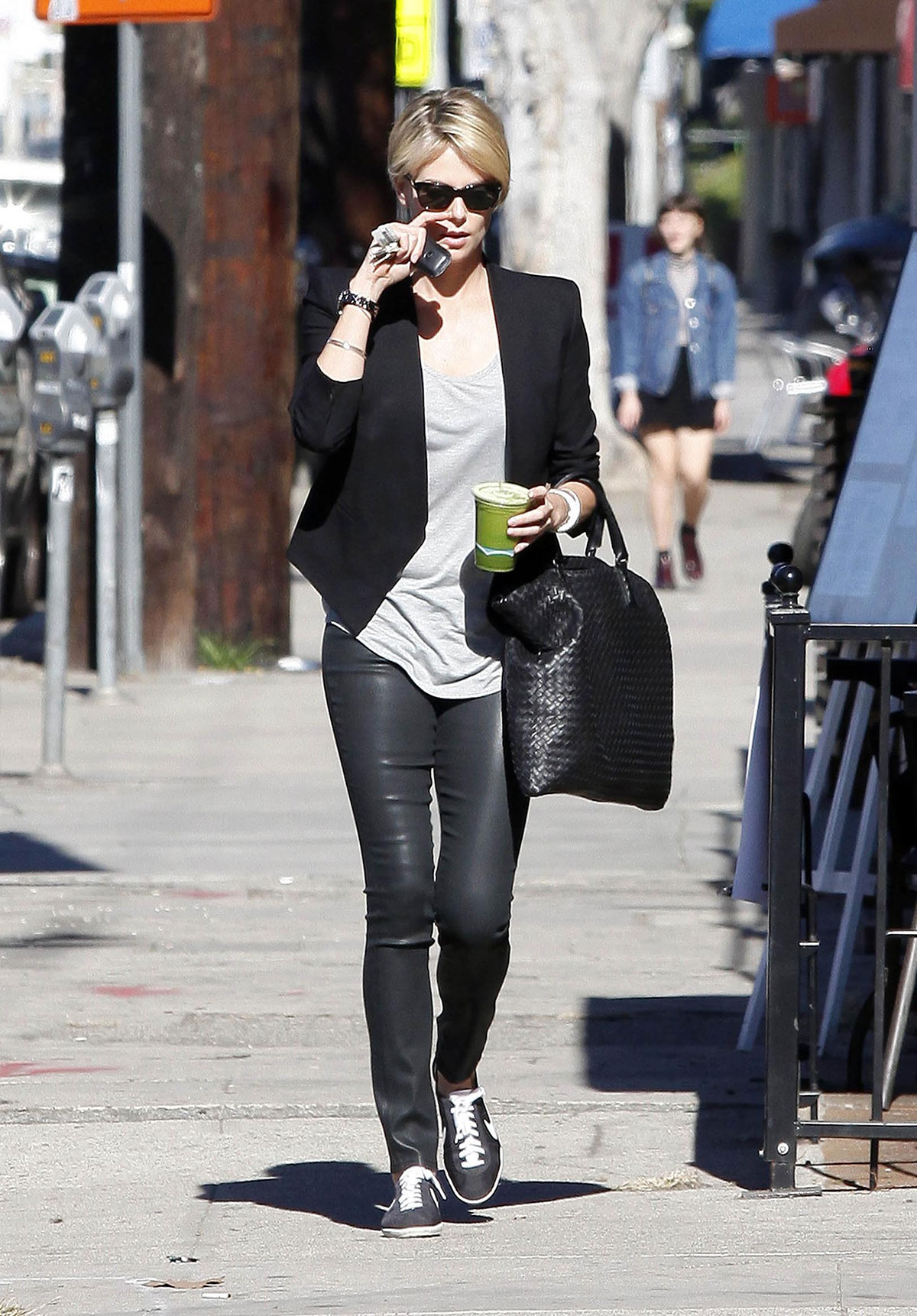 Charlize Theron runs errands in West Hollywood