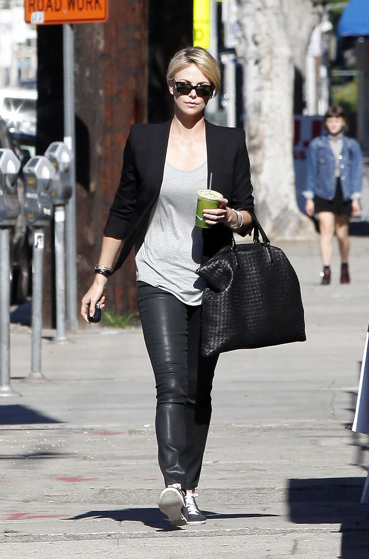 Charlize Theron runs errands in West Hollywood