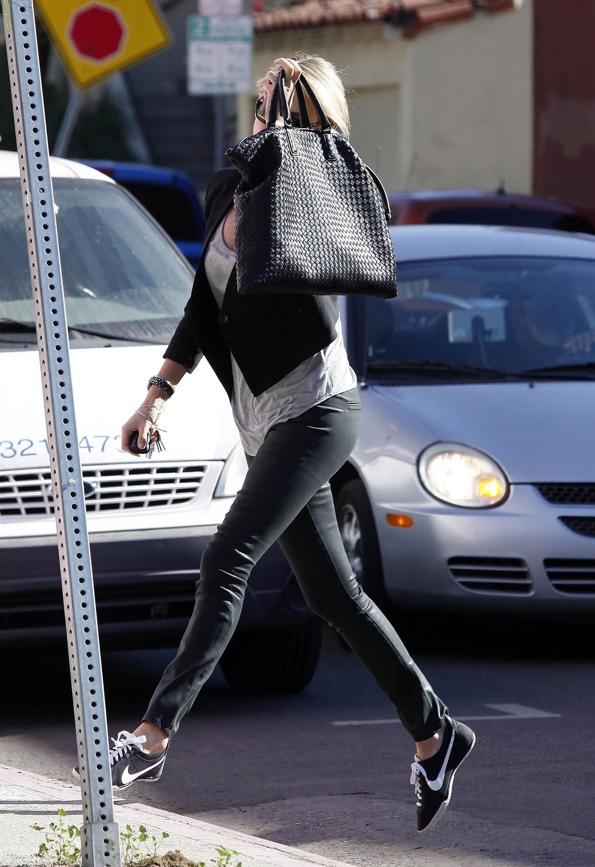 Charlize Theron runs errands in West Hollywood