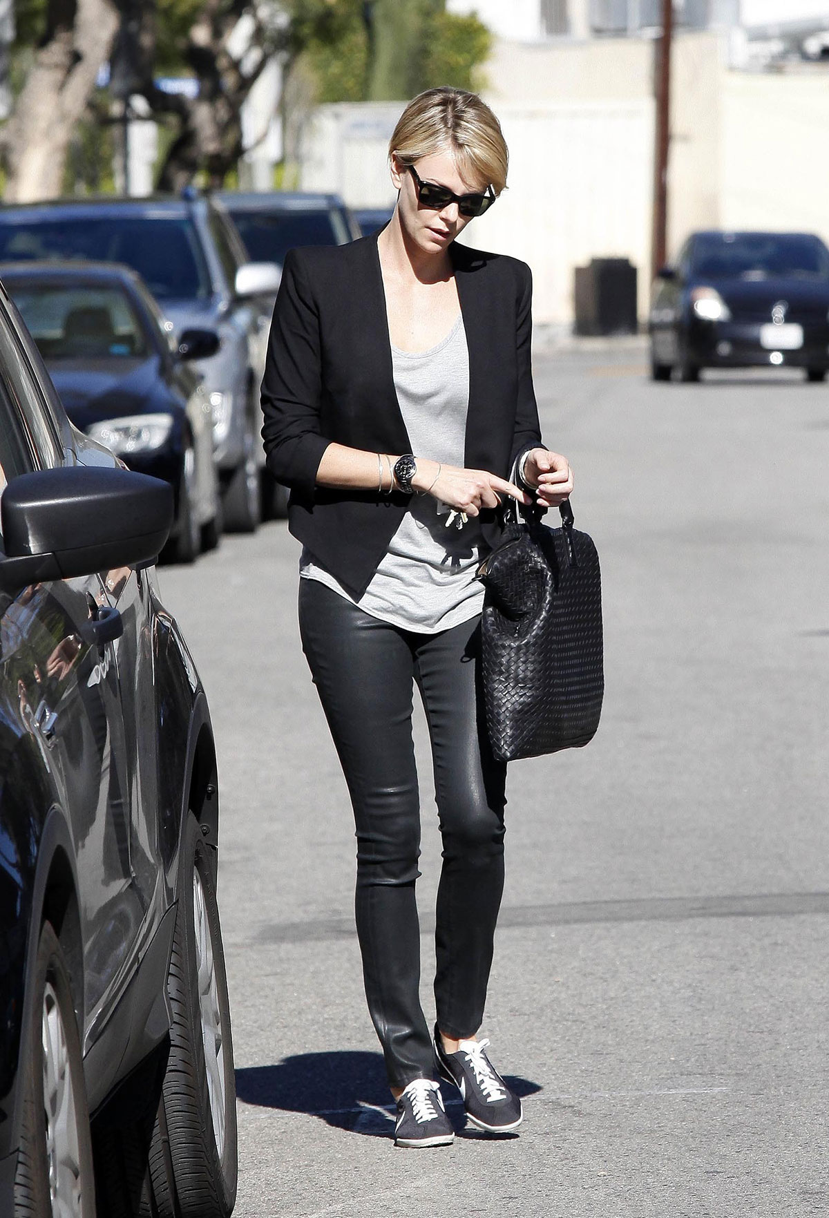 Charlize Theron runs errands in West Hollywood