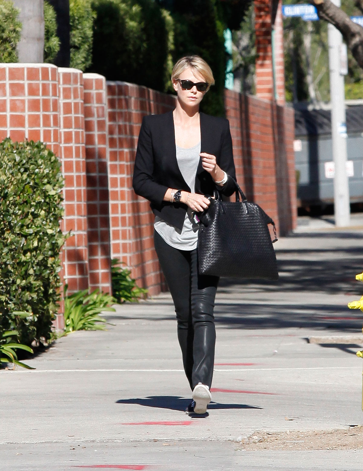 Charlize Theron runs errands in West Hollywood