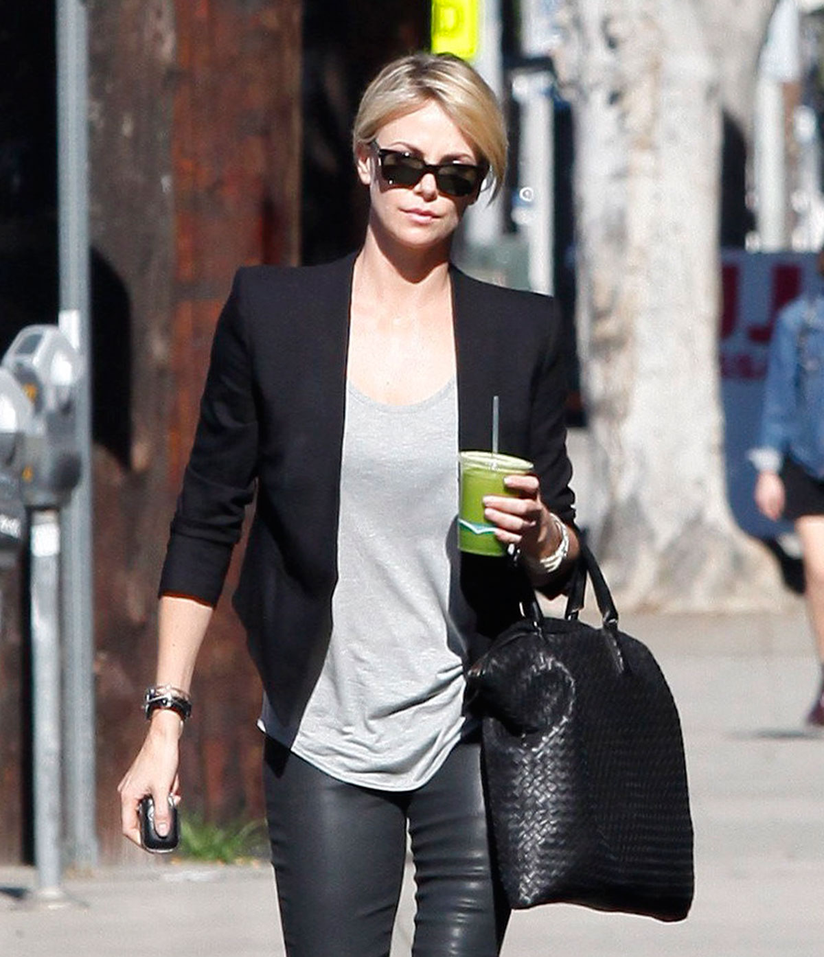 Charlize Theron runs errands in West Hollywood