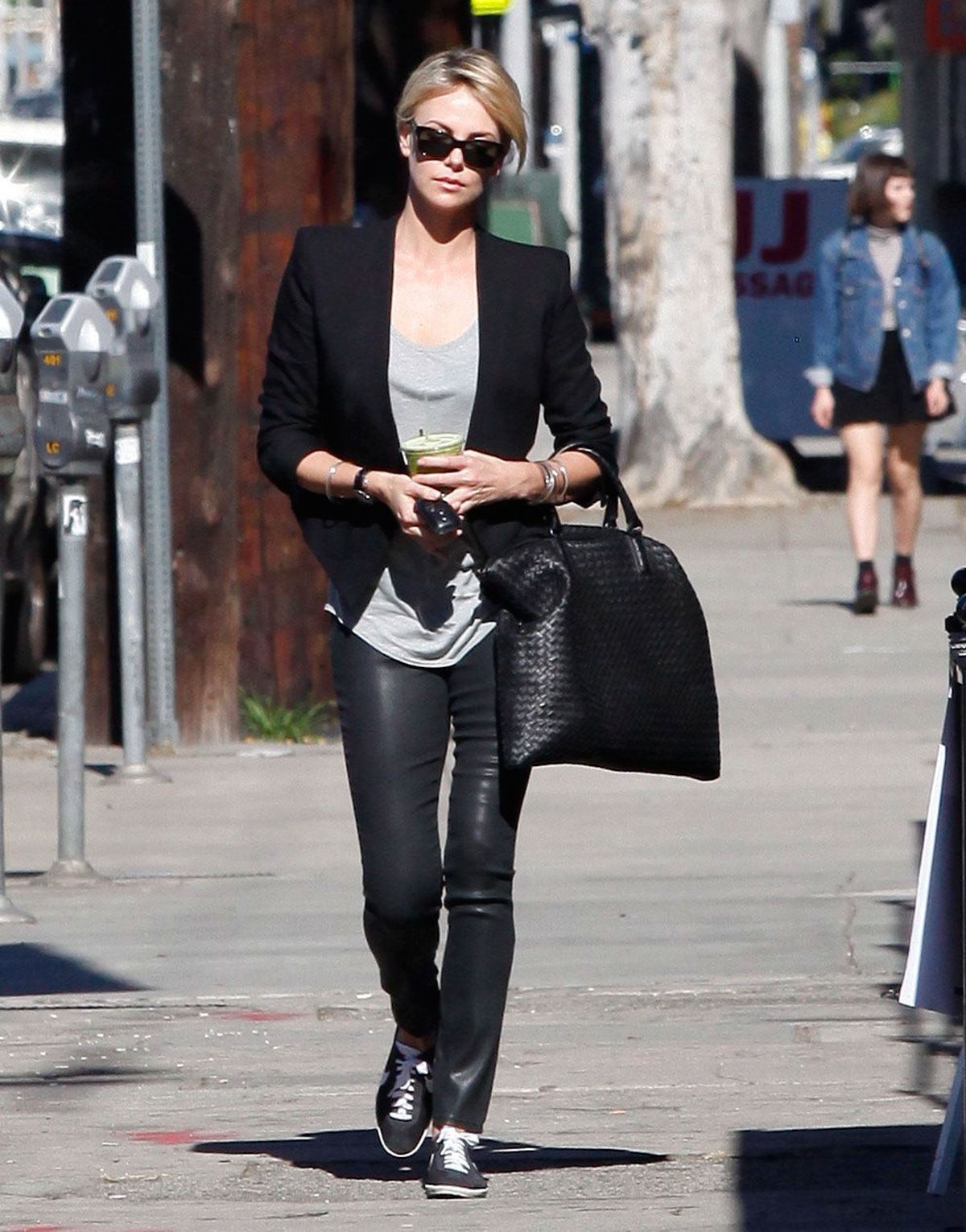 Charlize Theron runs errands in West Hollywood