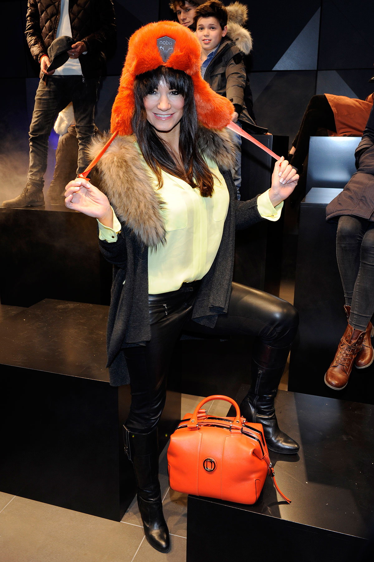 Mariella Ahrens attends Mercedes-Benz Fashion Week