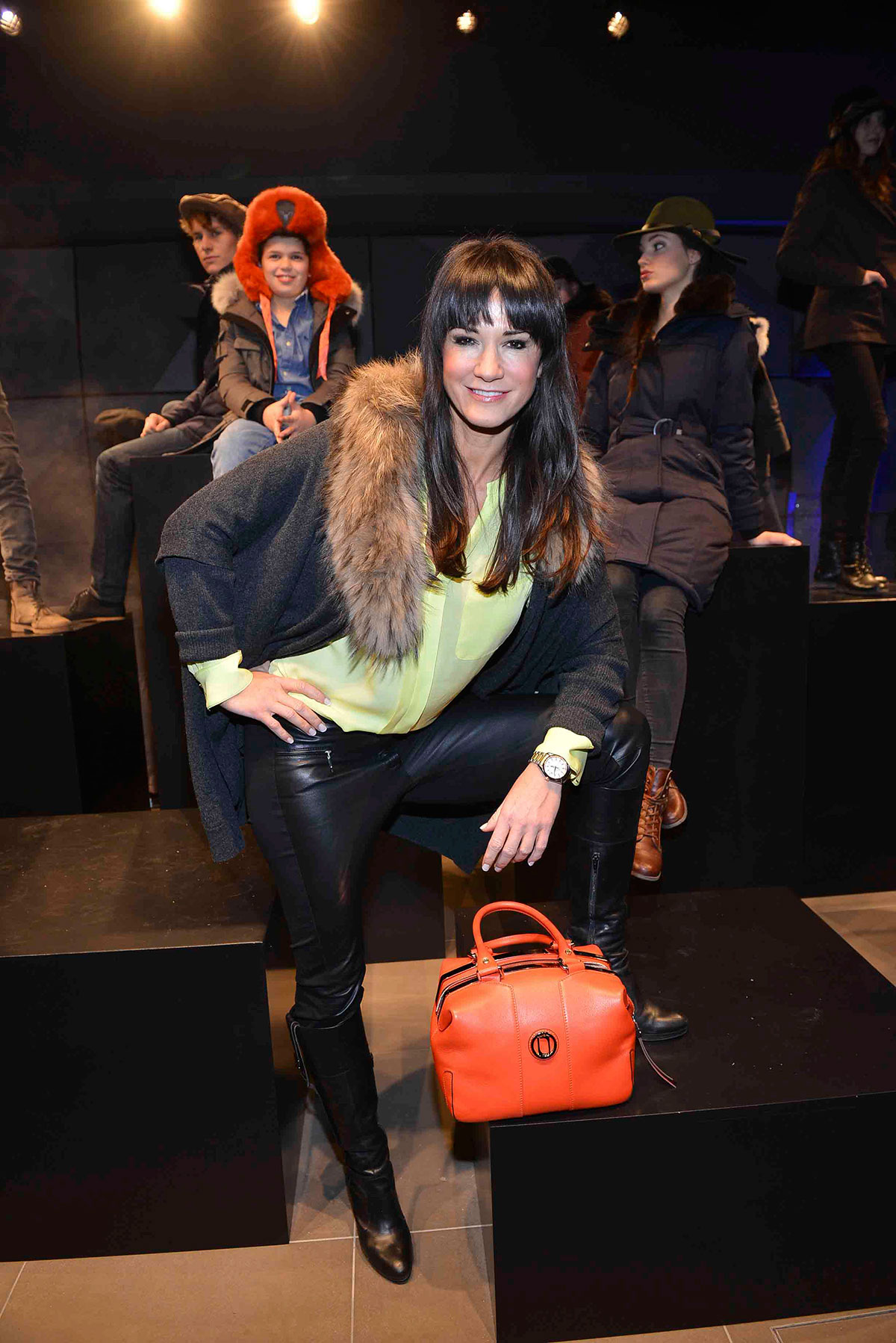 Mariella Ahrens attends Mercedes-Benz Fashion Week