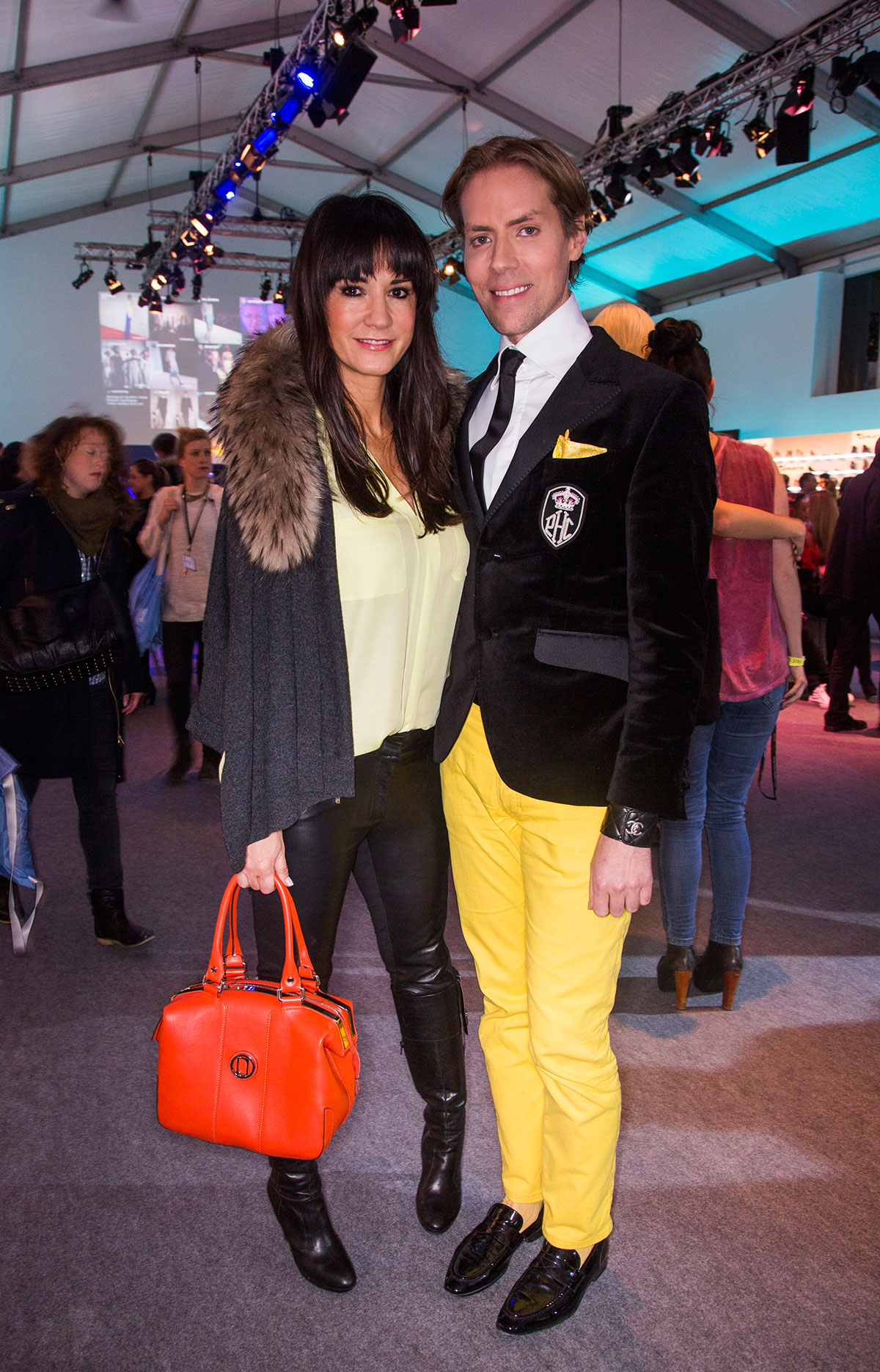 Mariella Ahrens attends Mercedes-Benz Fashion Week