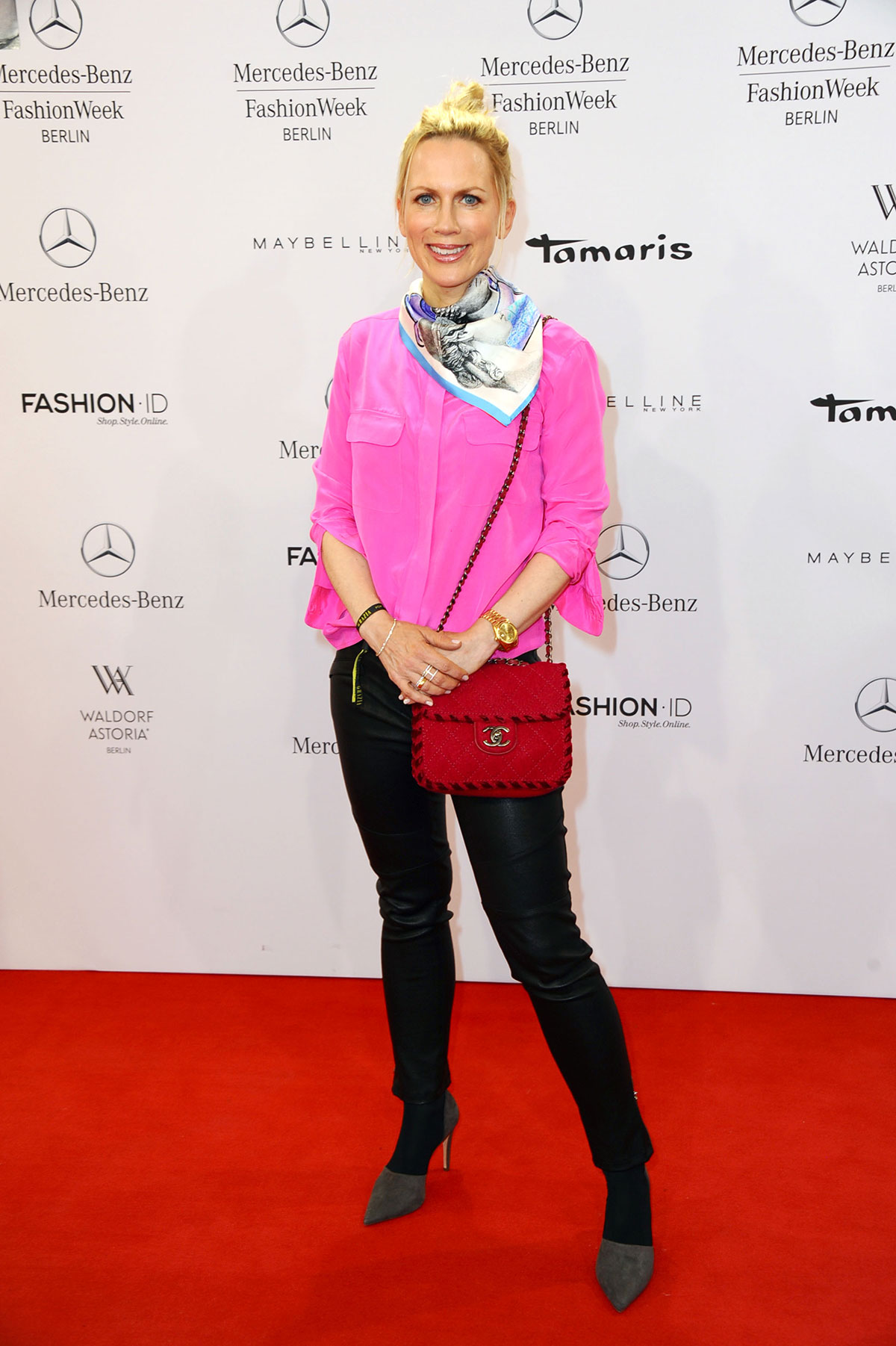 Tamara Graefin von Nayhauss-Cormons attends Mercedes-Benz Fashion Week