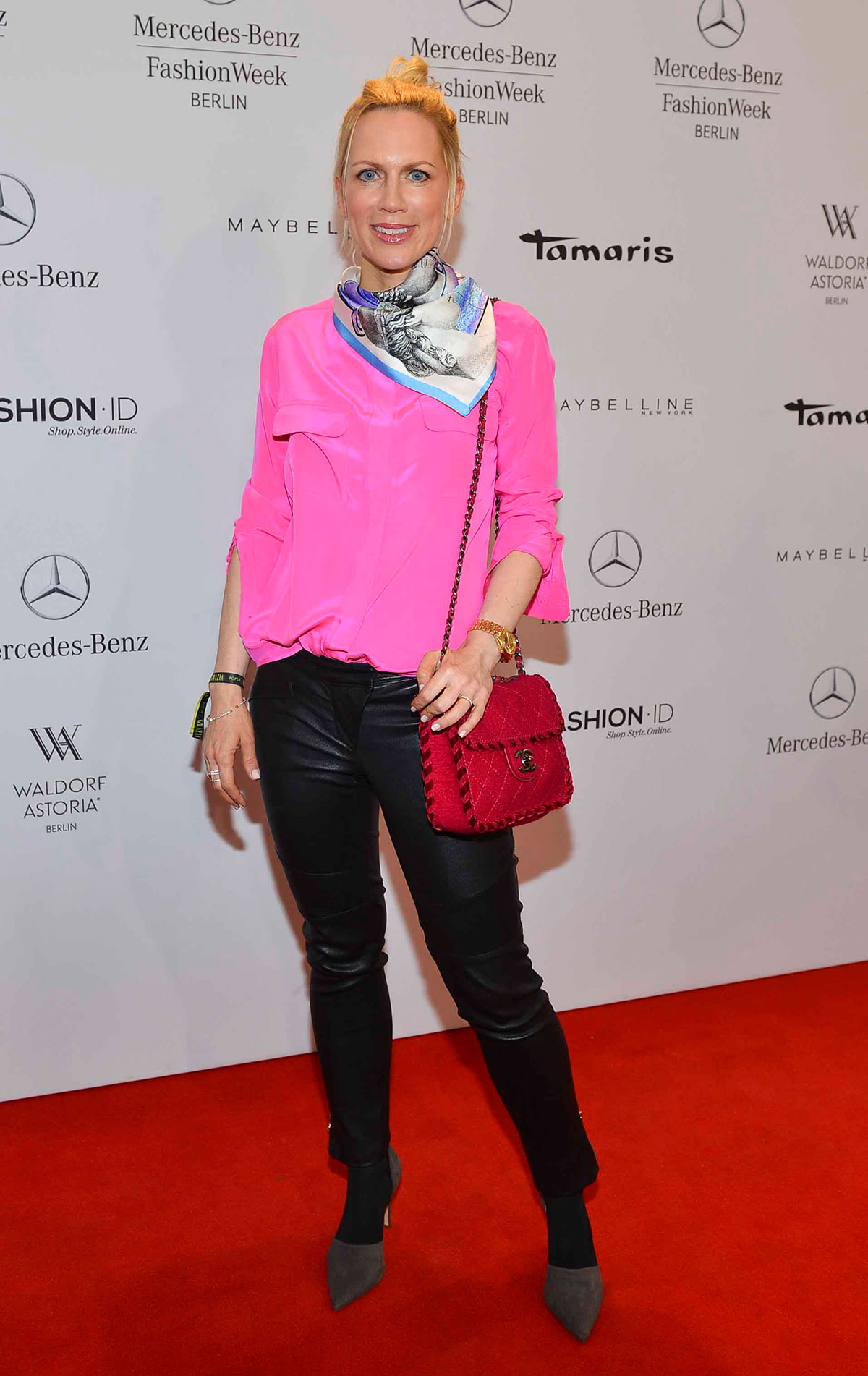 Tamara Graefin von Nayhauss-Cormons attends Mercedes-Benz Fashion Week