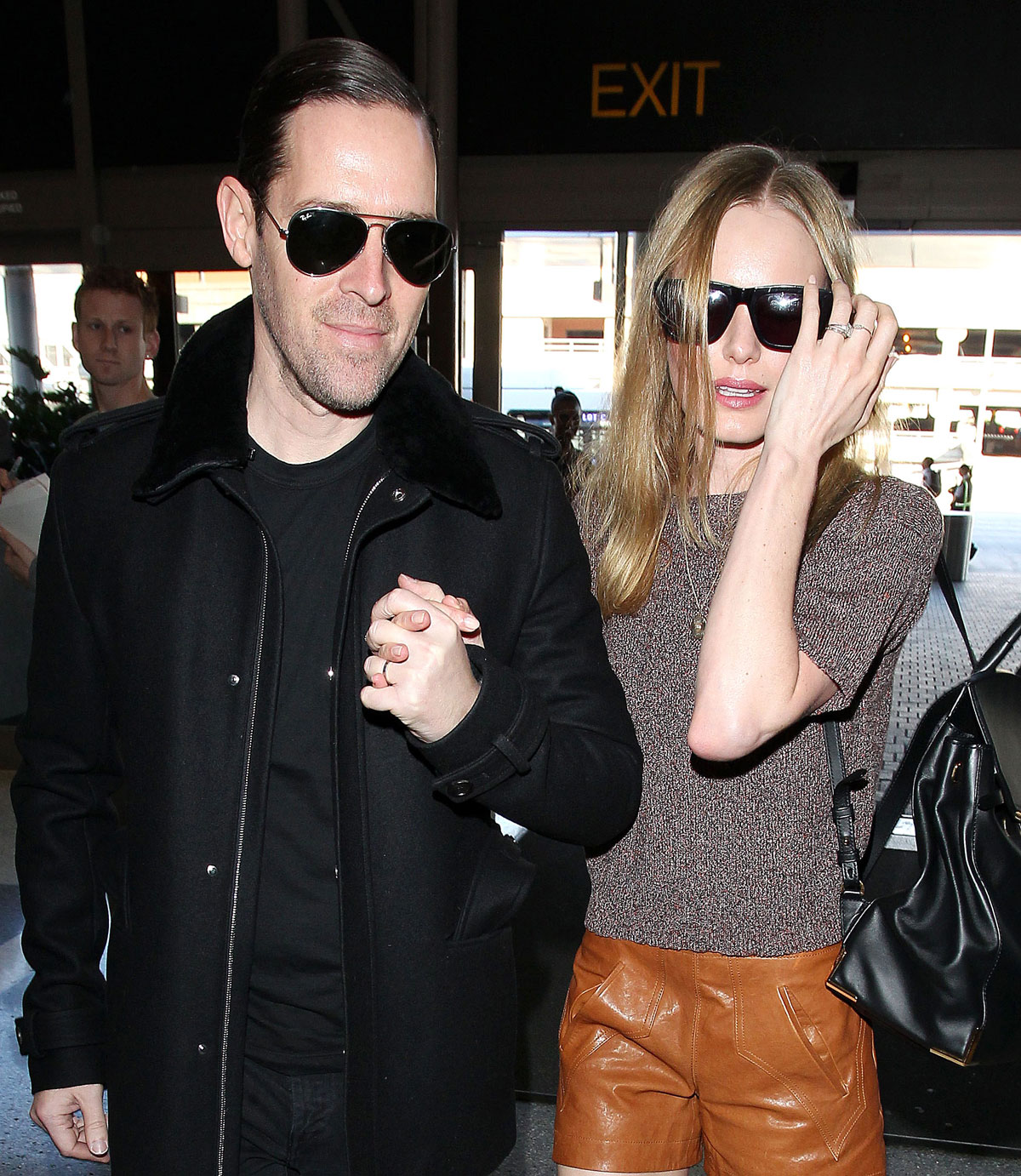Kate Bosworth departing on a flight at LAX