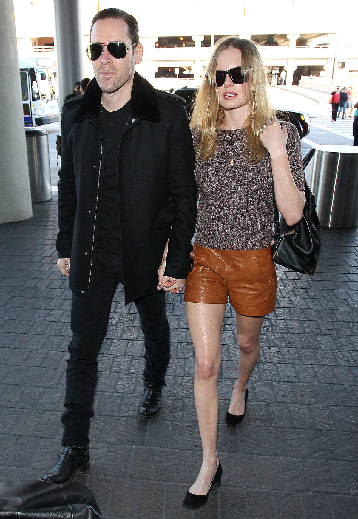 Kate Bosworth departing on a flight at LAX