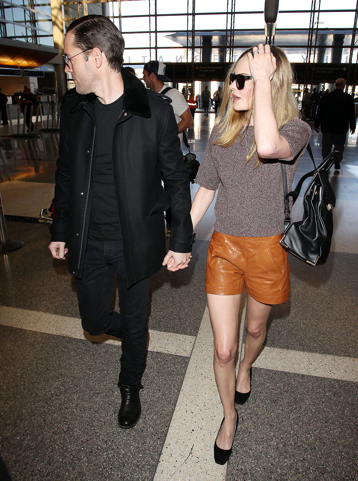 Kate Bosworth departing on a flight at LAX