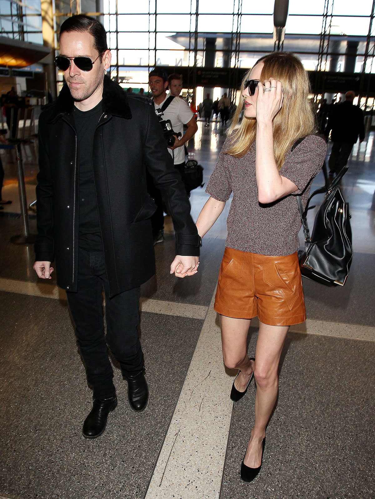 Kate Bosworth departing on a flight at LAX