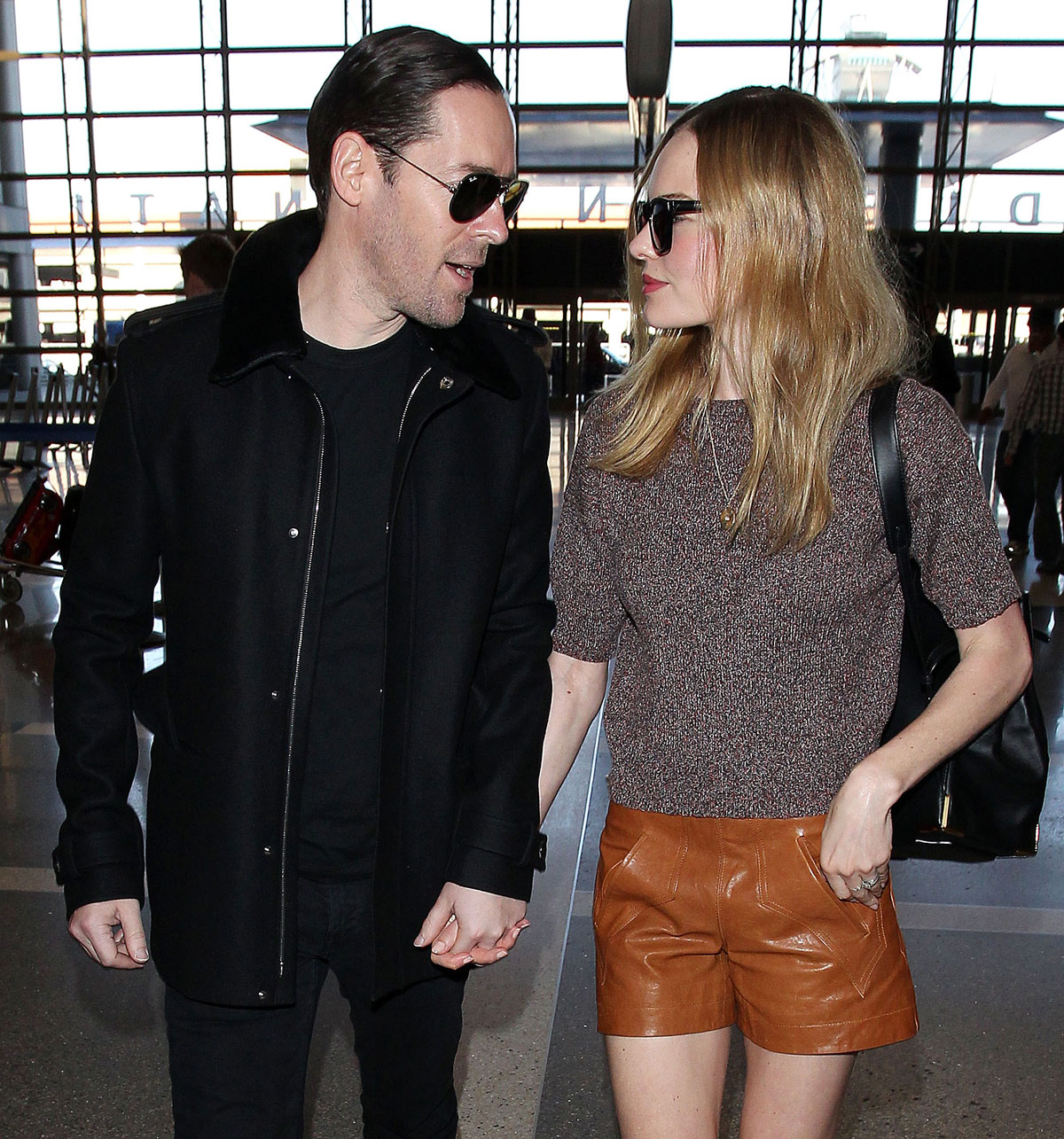 Kate Bosworth departing on a flight at LAX