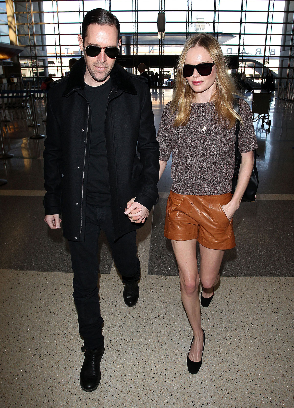 Kate Bosworth departing on a flight at LAX