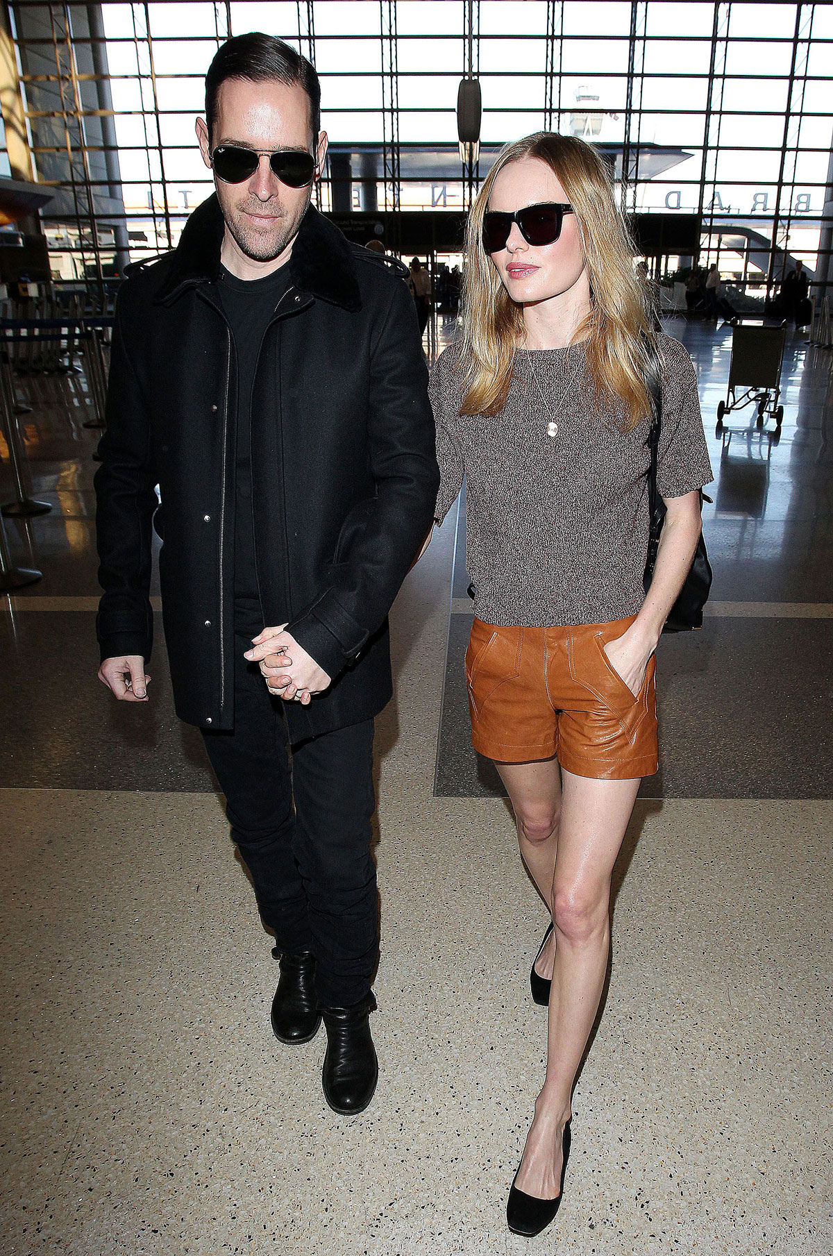 Kate Bosworth departing on a flight at LAX