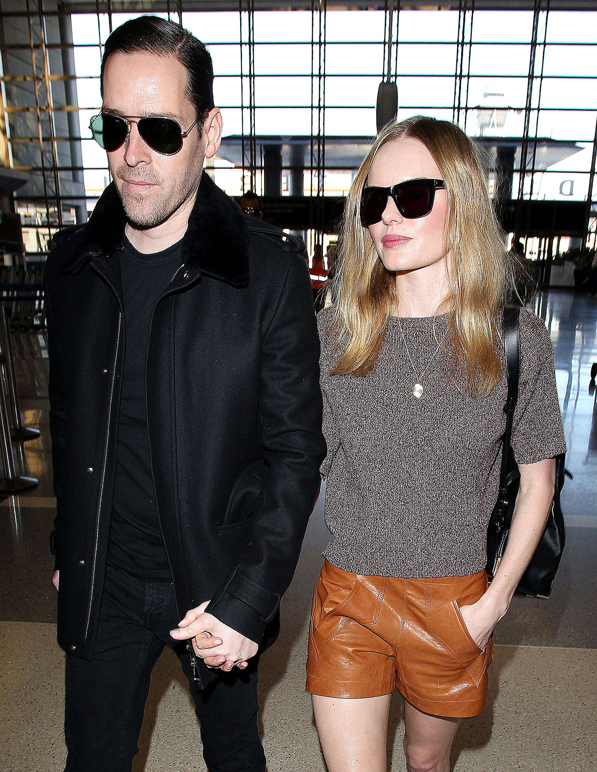 Kate Bosworth departing on a flight at LAX