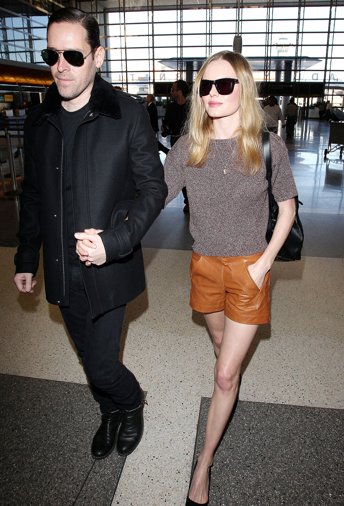 Kate Bosworth departing on a flight at LAX