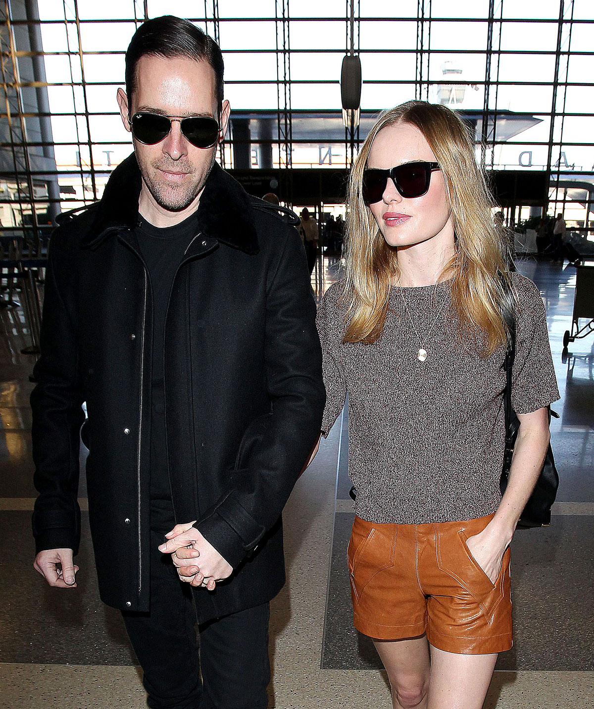 Kate Bosworth departing on a flight at LAX