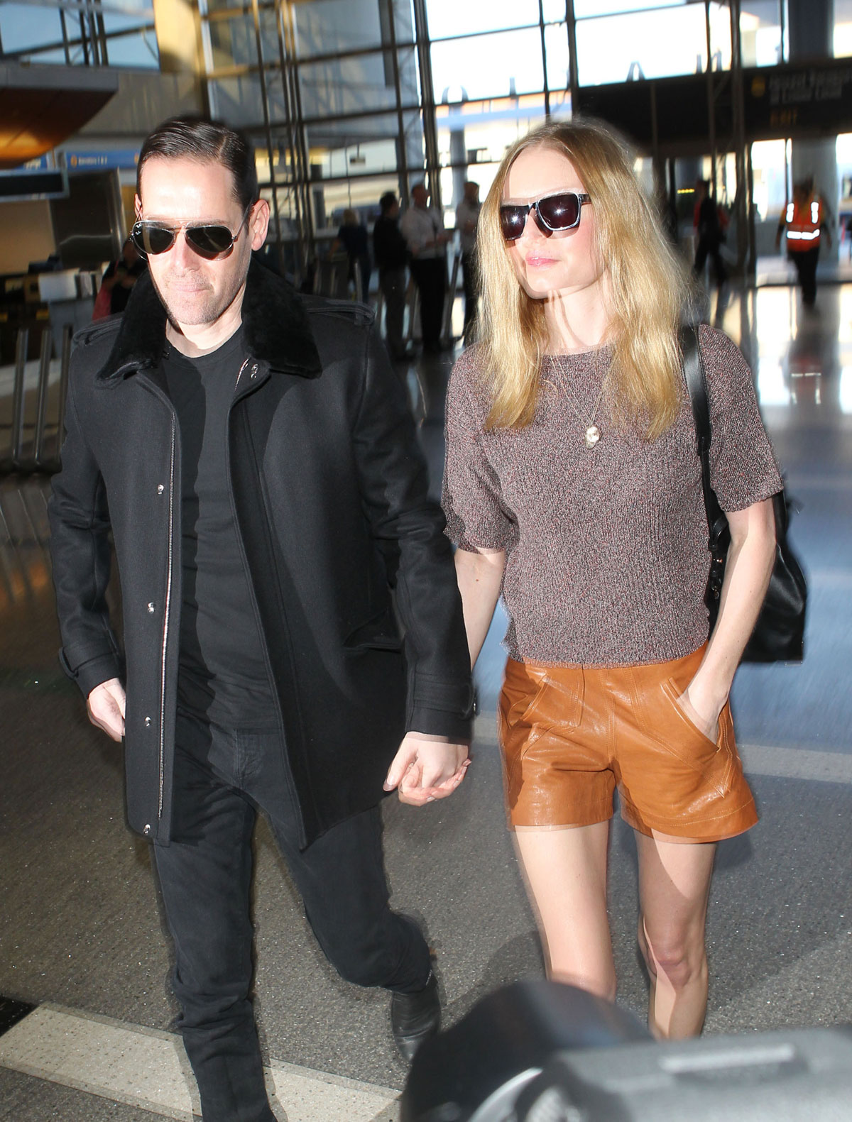 Kate Bosworth departing on a flight at LAX