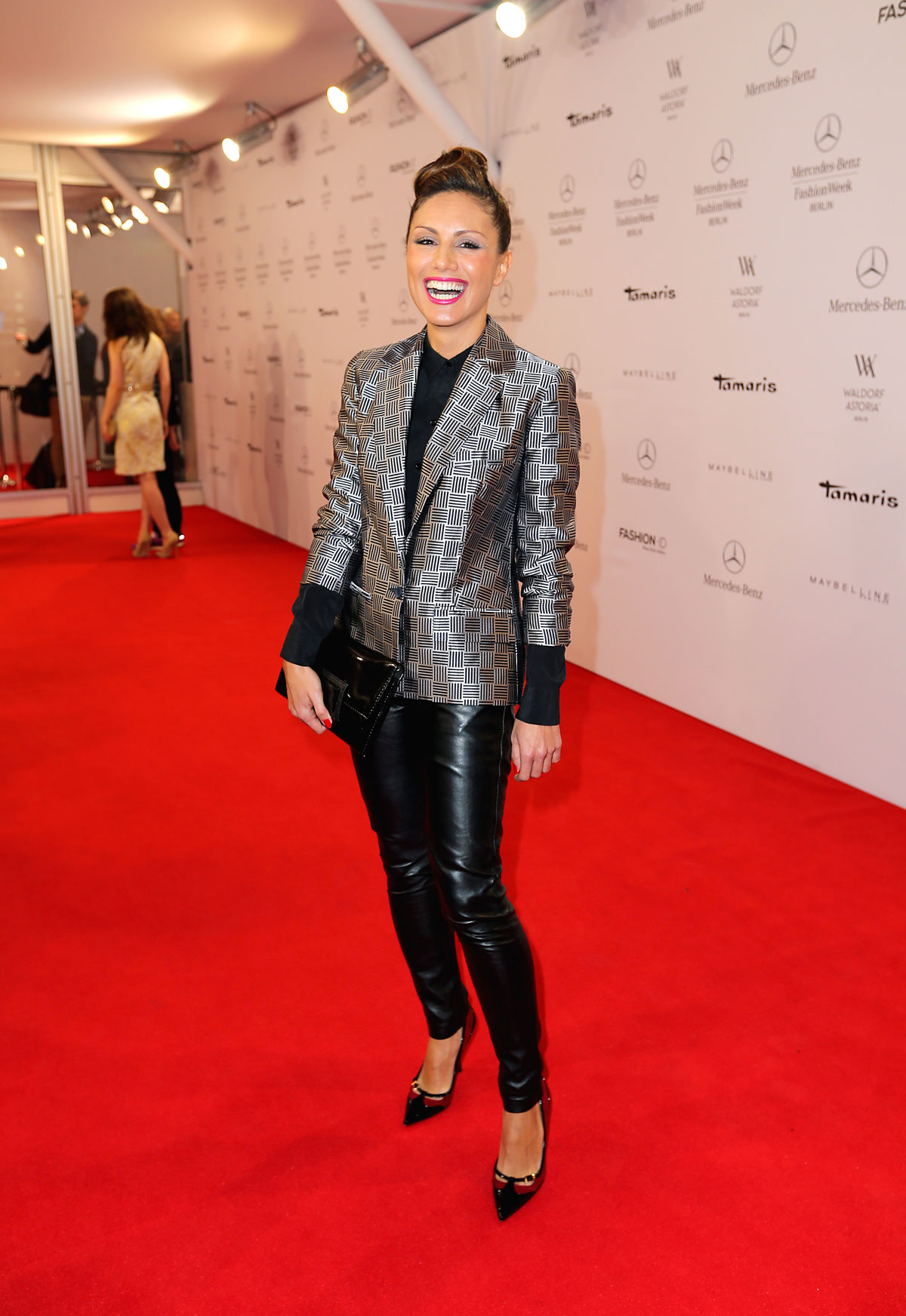 Nazan Eckes attends Mercedes-Benz Fashion Week