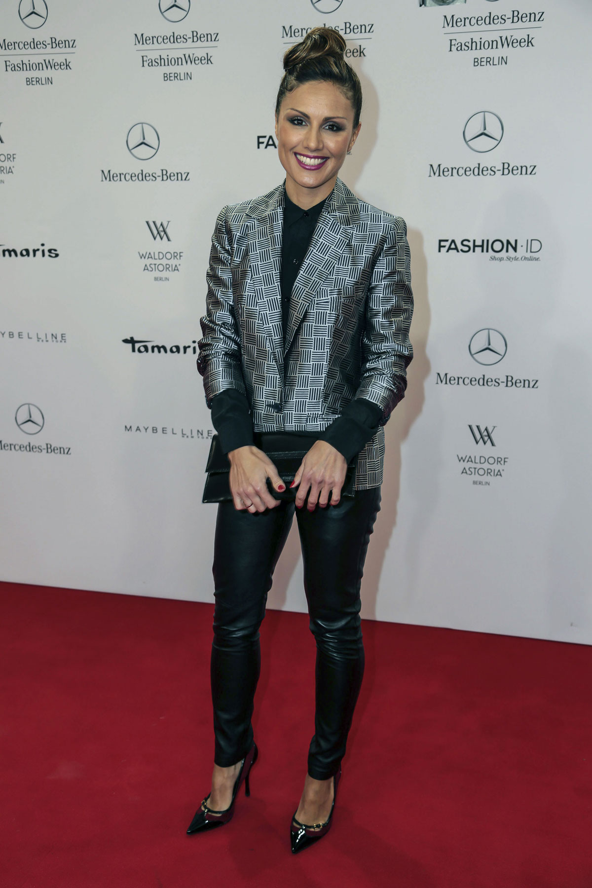 Nazan Eckes attends Mercedes-Benz Fashion Week