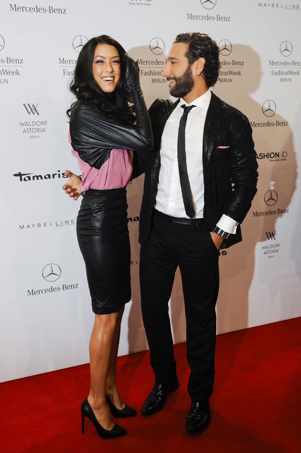 Rebecca Mir attends Mercedes-Benz Fashion Week