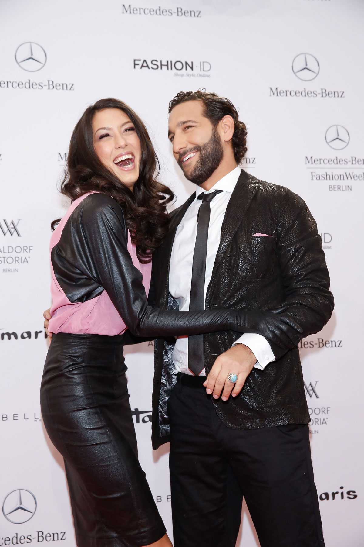 Rebecca Mir attends Mercedes-Benz Fashion Week