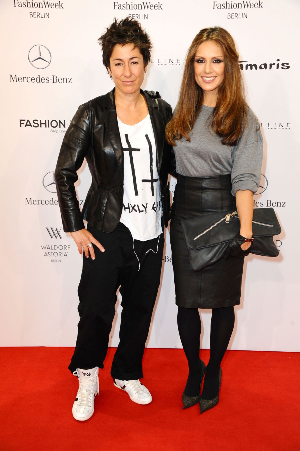 Nazan Eckes attends Mercedes-Benz Fashion Week