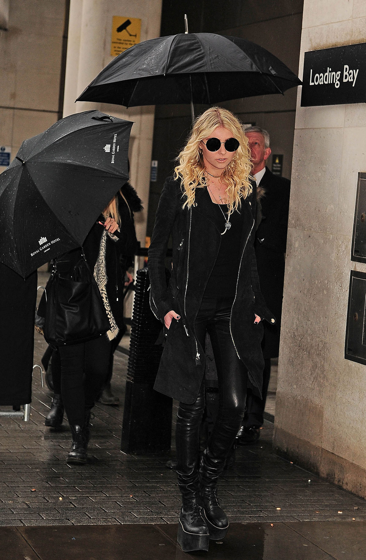 Taylor Momsen arriving at BBC Radio 1 studios