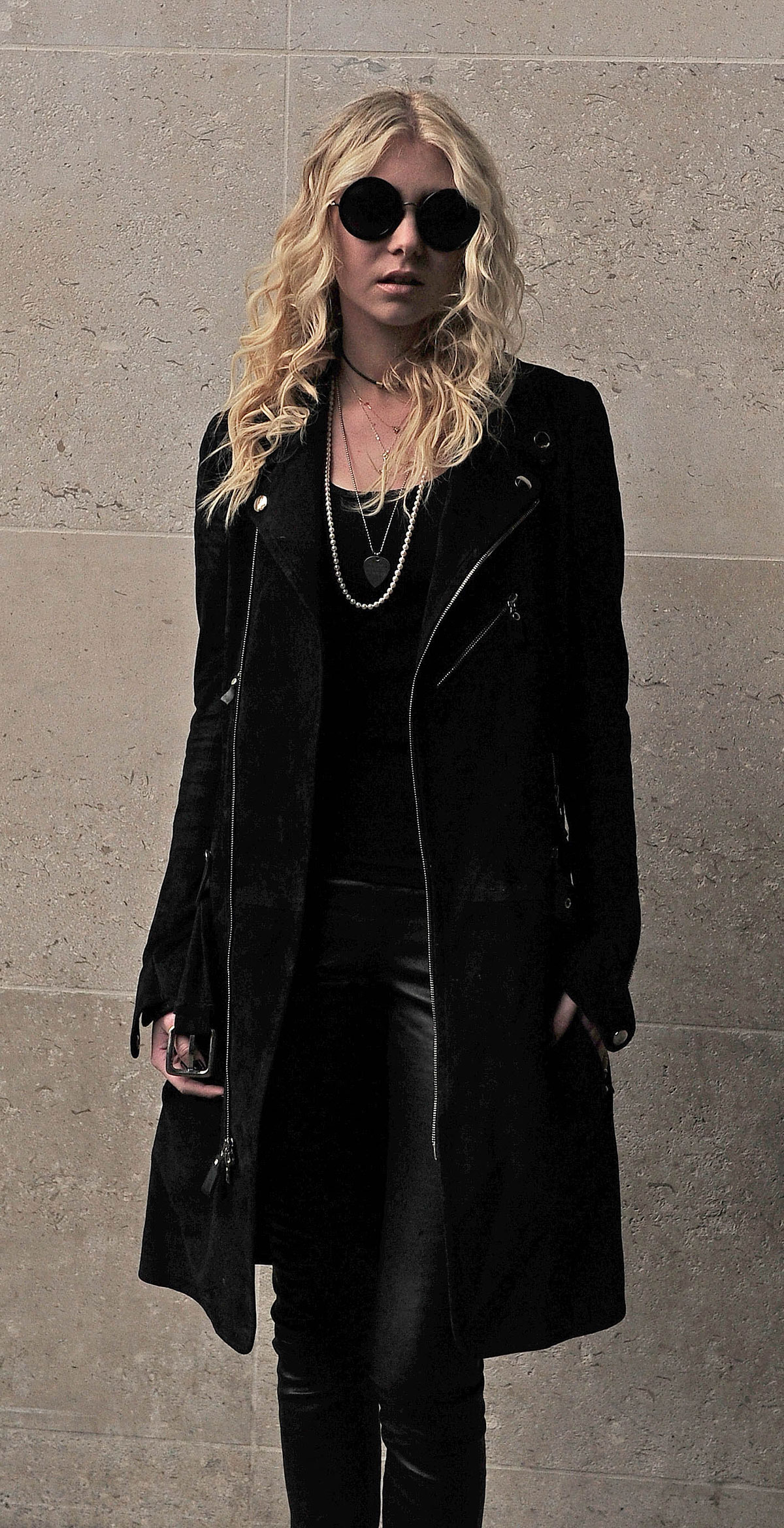 Taylor Momsen arriving at BBC Radio 1 studios