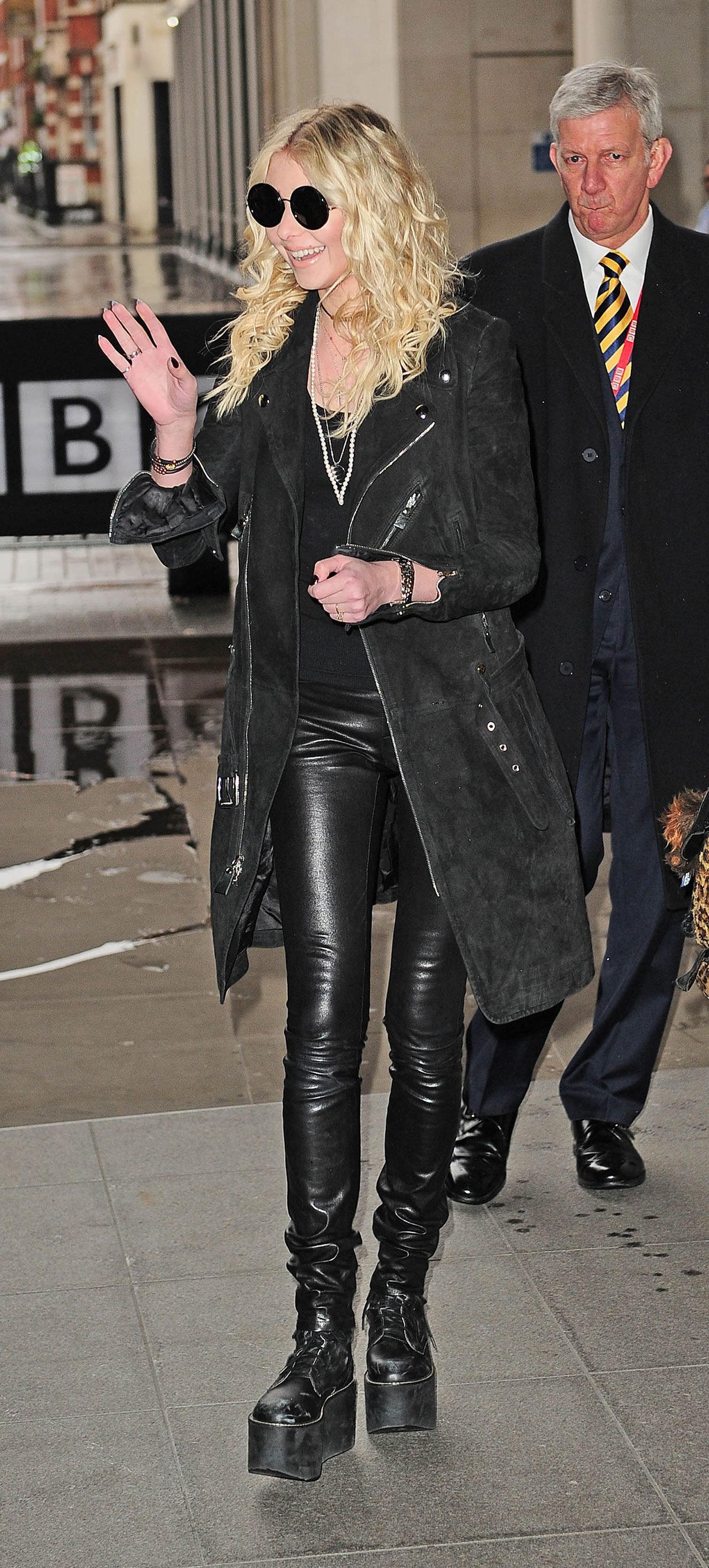 Taylor Momsen arriving at BBC Radio 1 studios