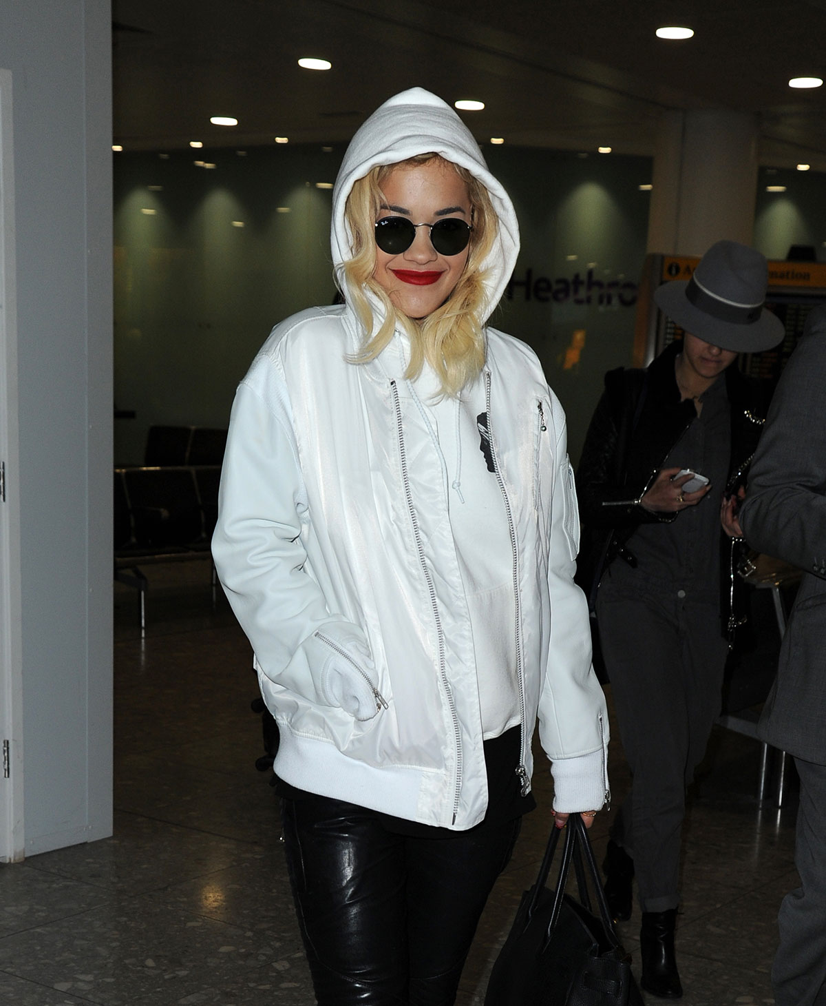 Rita Ora arrives at Heathrow Airport from LA