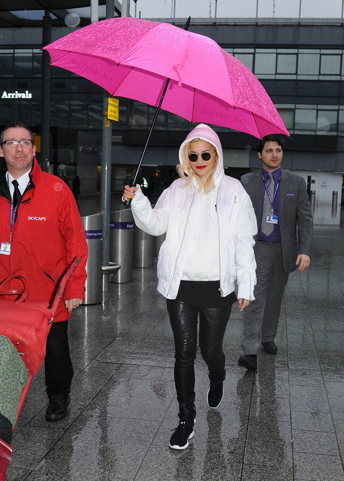 Rita Ora arrives at Heathrow Airport from LA