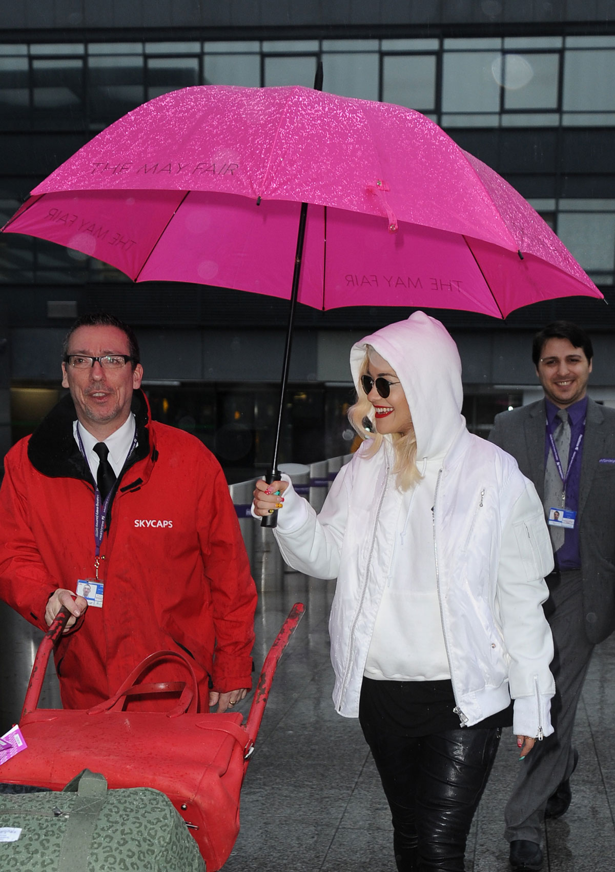 Rita Ora arrives at Heathrow Airport from LA