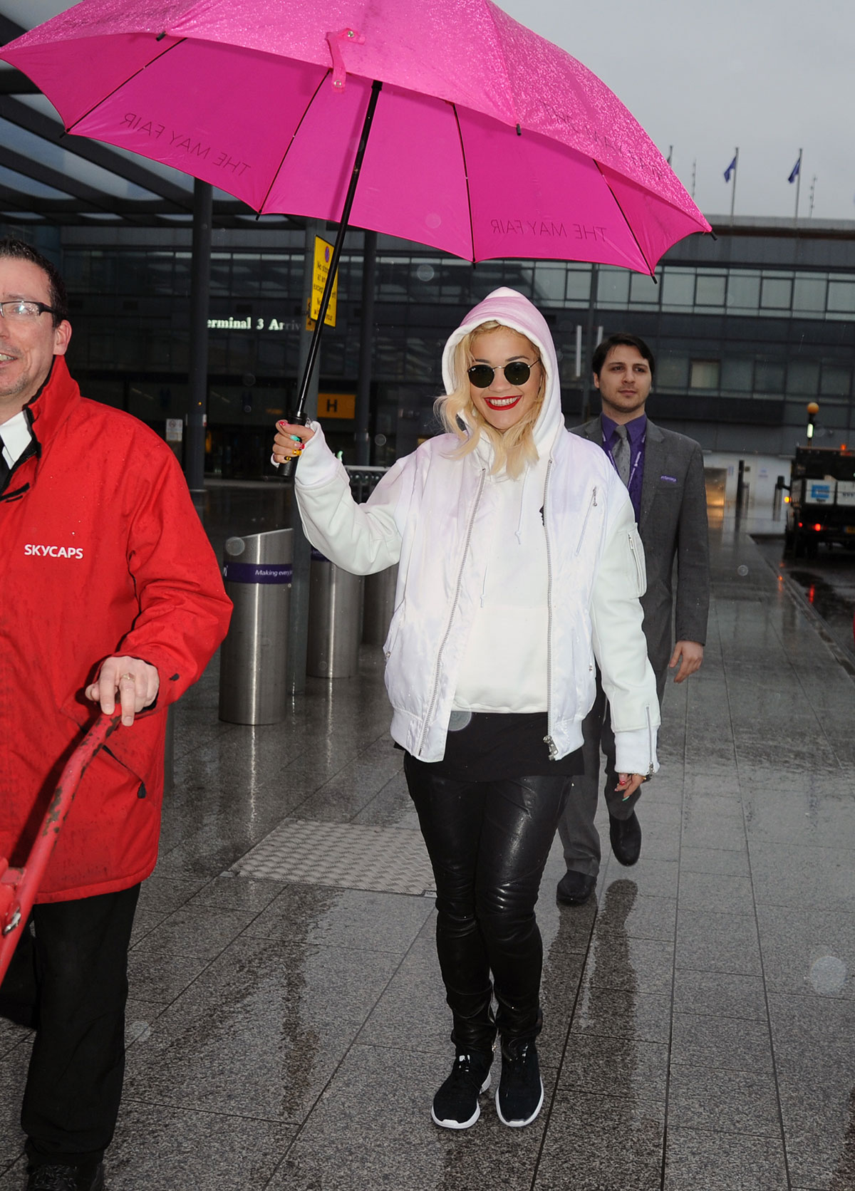 Rita Ora arrives at Heathrow Airport from LA