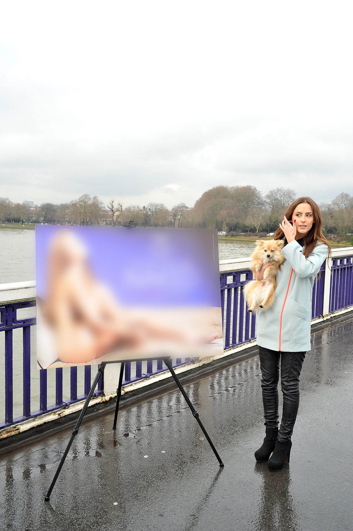 Lucy Watson unveils her anti-fur AD for PETA