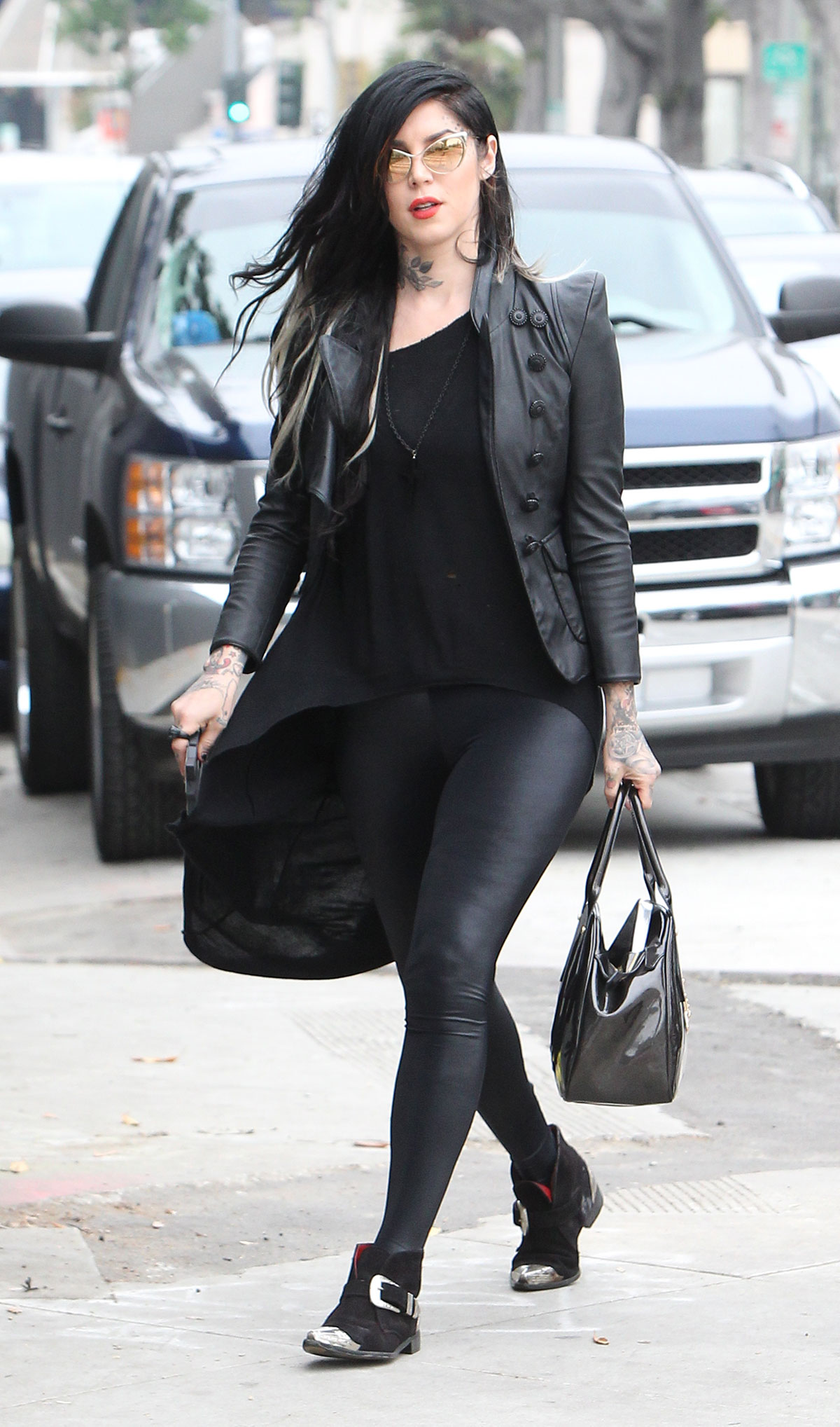 Kat Von D at Urth Cafe in West Hollywood