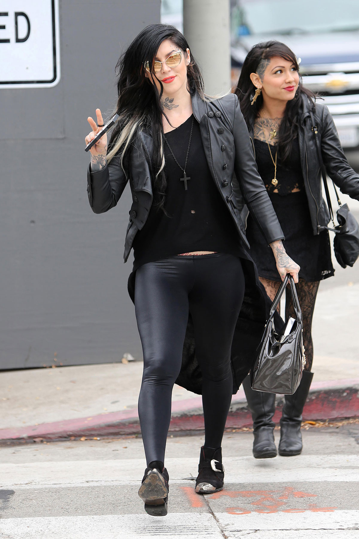 Kat Von D at Urth Cafe in West Hollywood