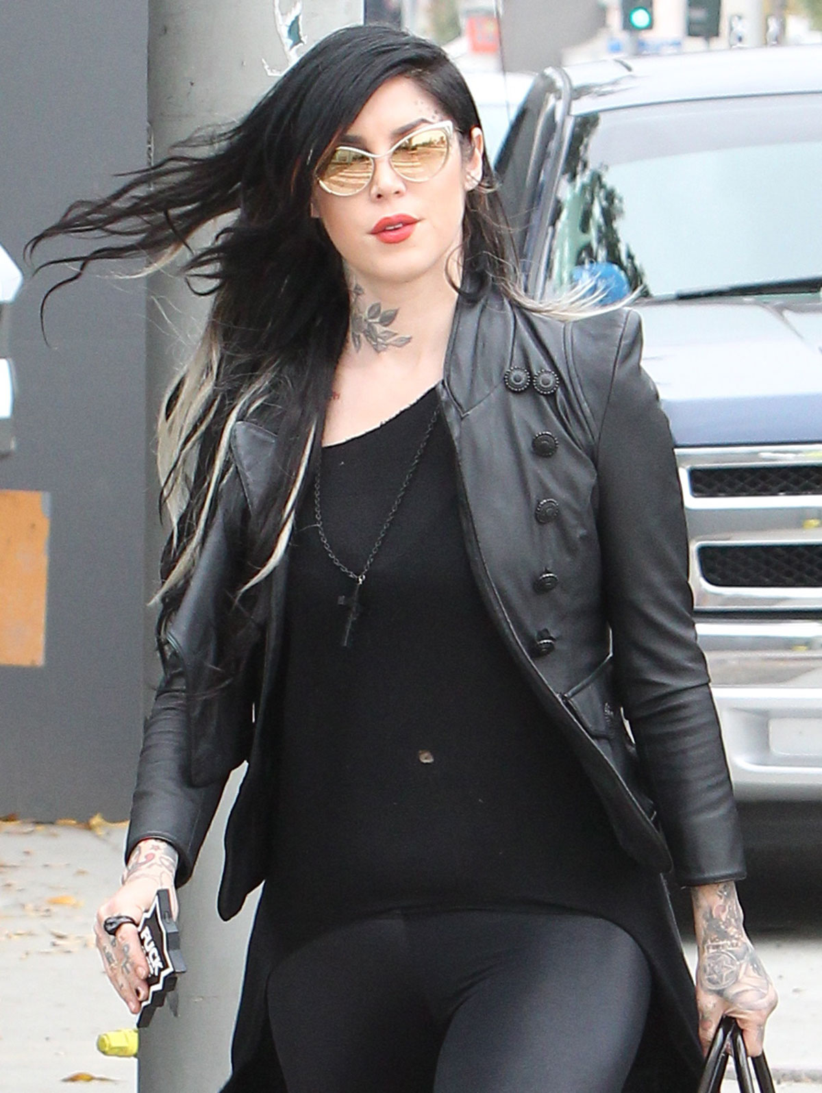 Kat Von D at Urth Cafe in West Hollywood